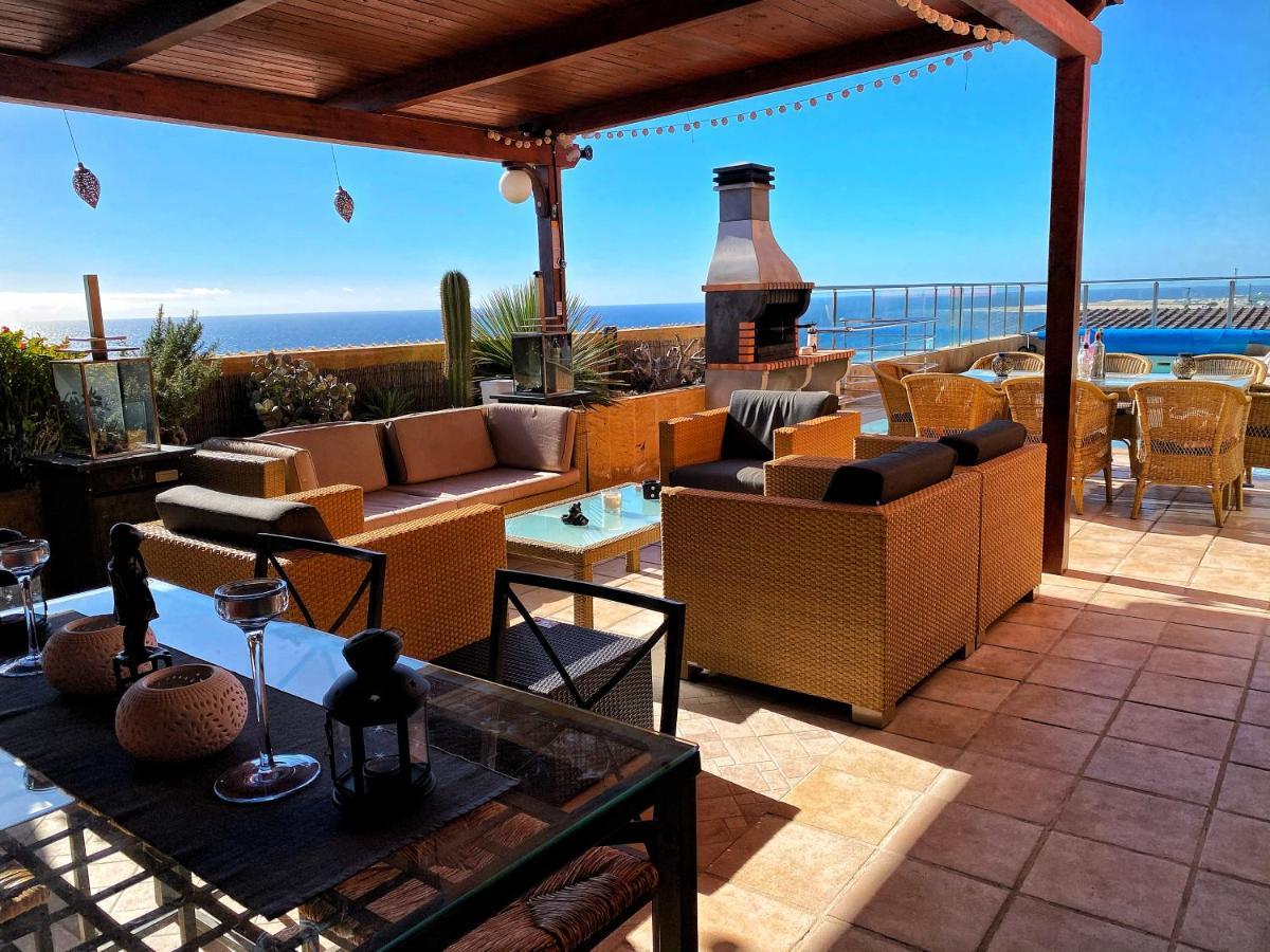 Luxury 5 Star Villa Violetta With Amazing Sea View, Jacuzzi And Heated Pool San Agustin  Exterior photo