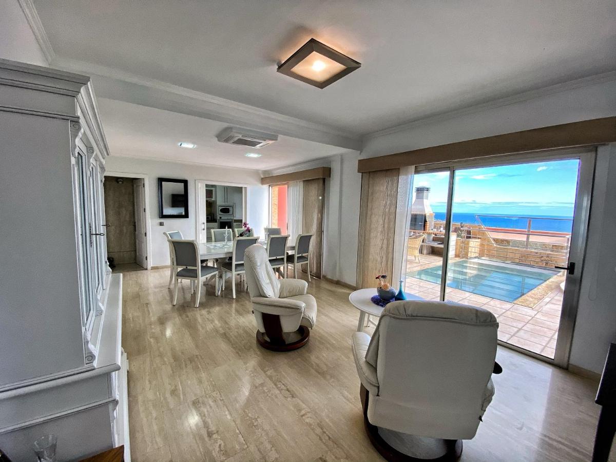 Luxury 5 Star Villa Violetta With Amazing Sea View, Jacuzzi And Heated Pool San Agustin  Exterior photo